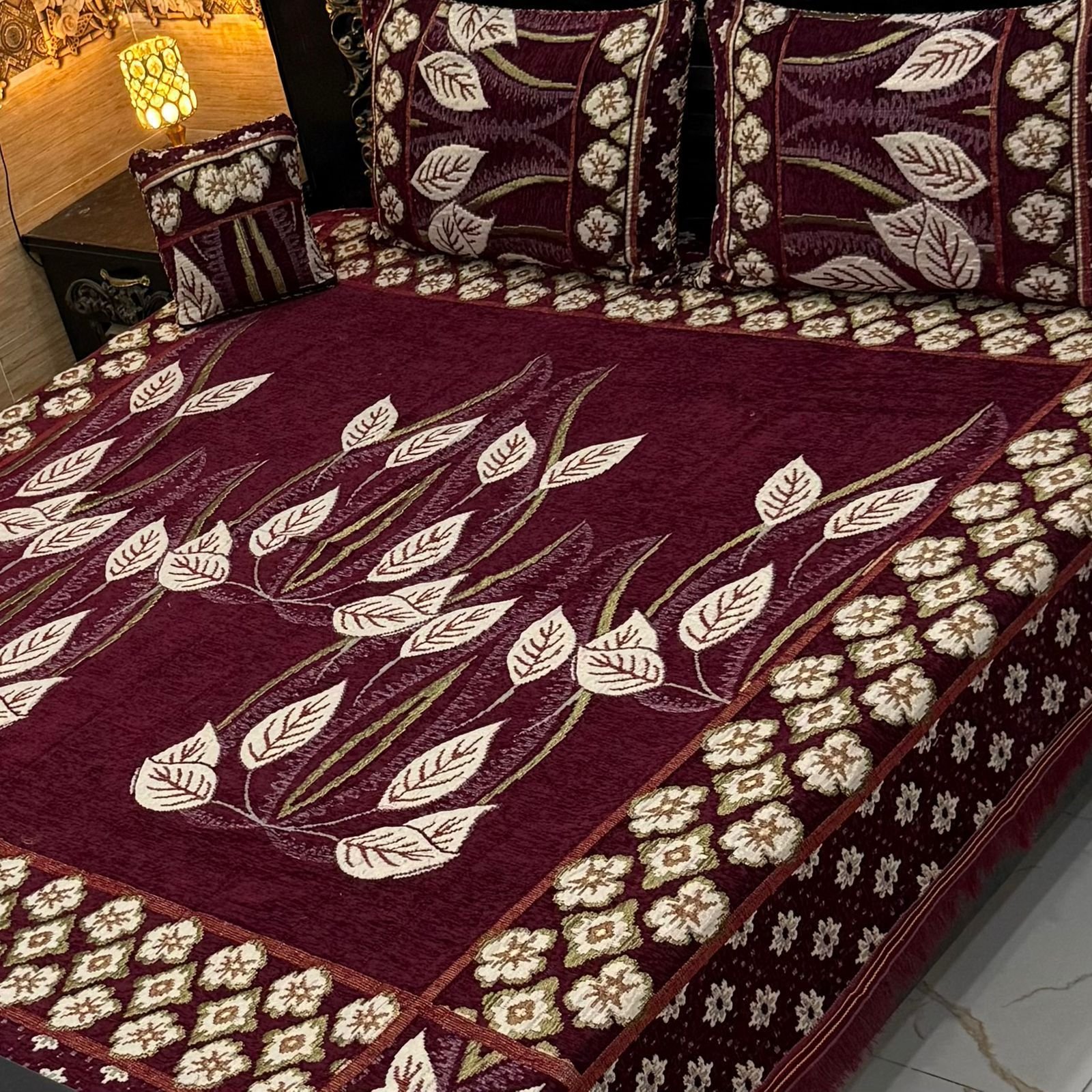 4Pc Velvet Jaquard Bedsheets