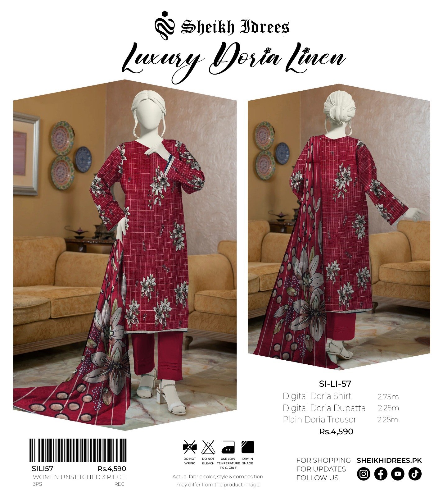 New Winter Collection Arrival❄️🥶 *Sale Sale Sale* ! Luxury Doria Lilen 3pc suits