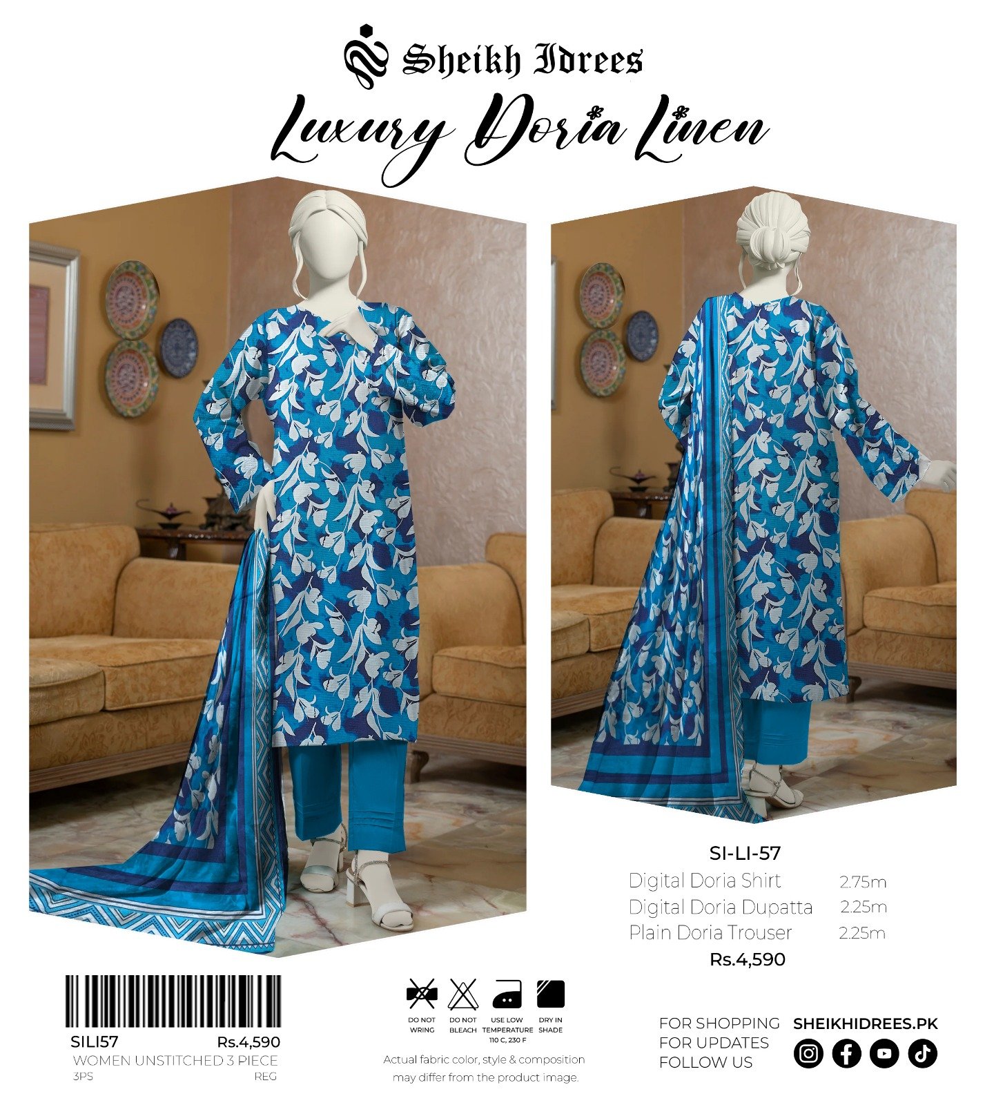 New Winter Collection Arrival❄️🥶 *Sale Sale Sale* ! Luxury Doria Lilen 3pc suits