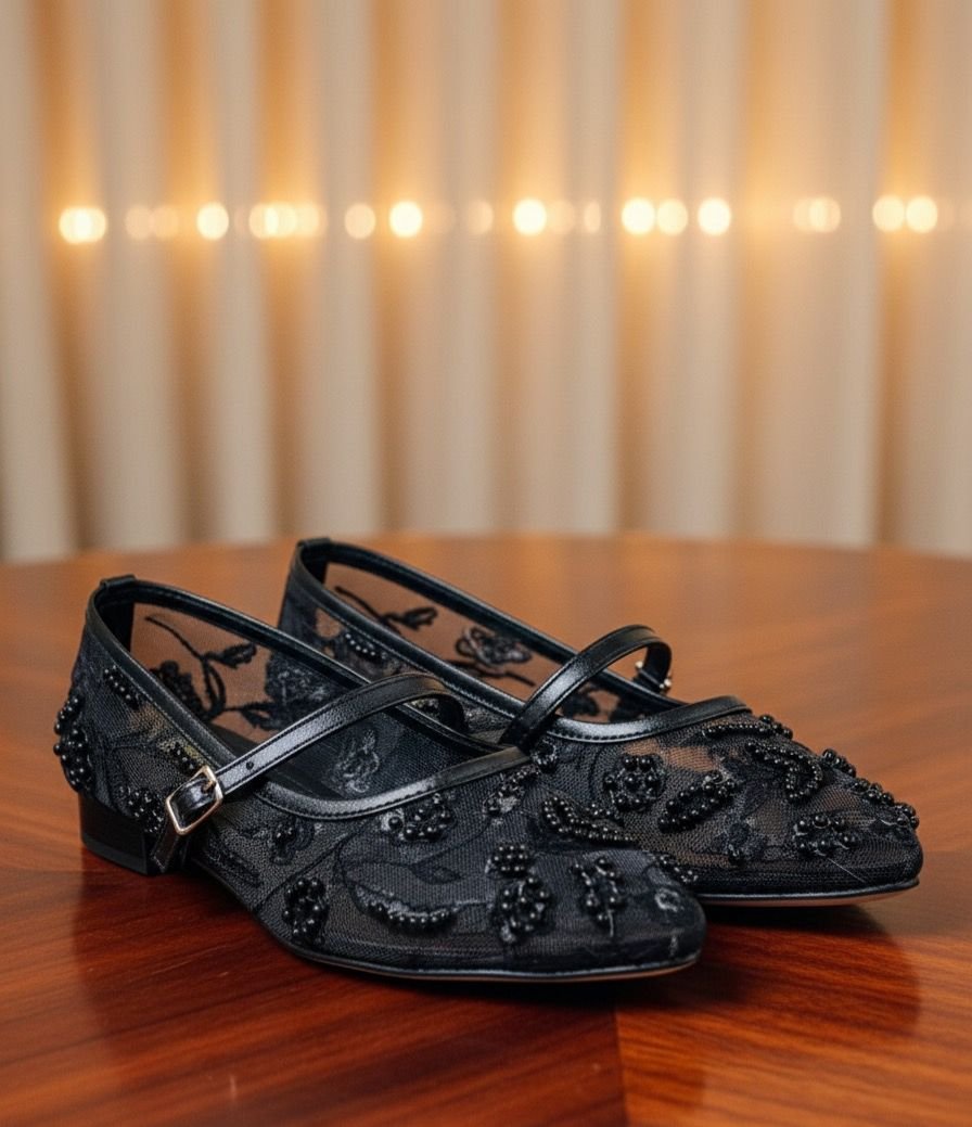 ZARA EMBROIDERED PUMPS