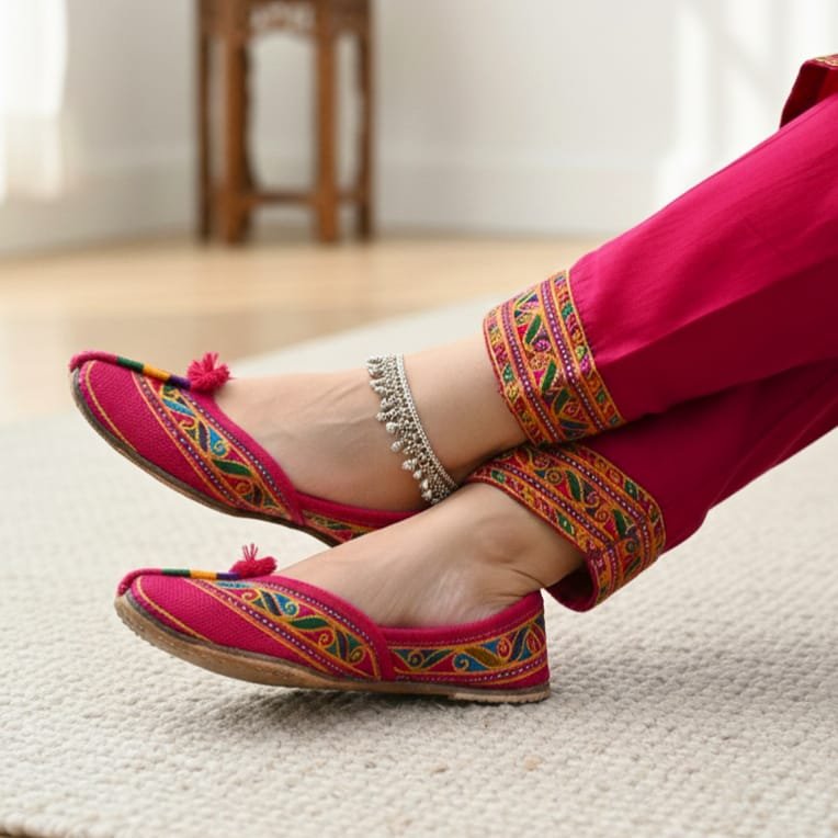 4.p. “Experience the epitome of elegance with our *Rajasthani Nagra Khussa,*