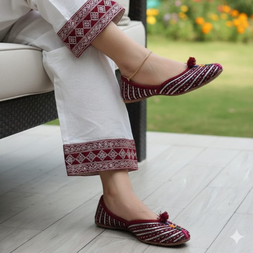 4.p. “Experience the epitome of elegance with our *Rajasthani Nagra Khussa,*