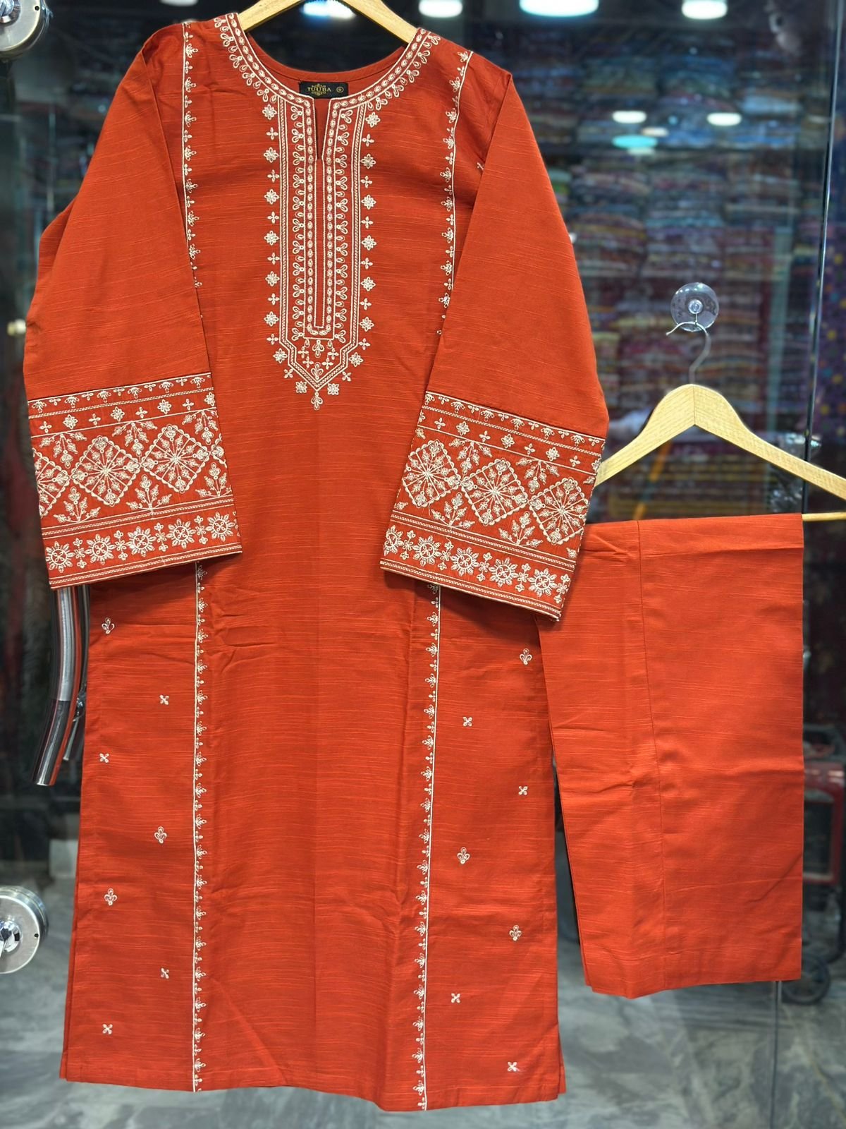 Embroidered Khaddar solids *Shirt