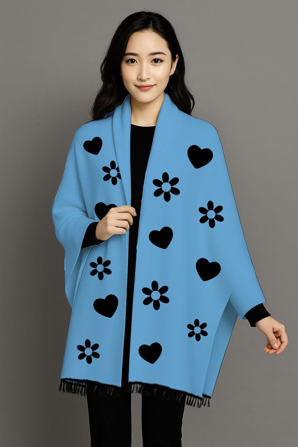 Women fleece shawls ready to wear