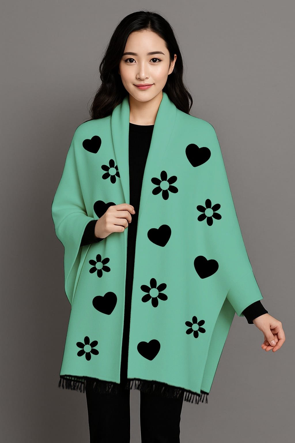 Women fleece shawls ready to wear