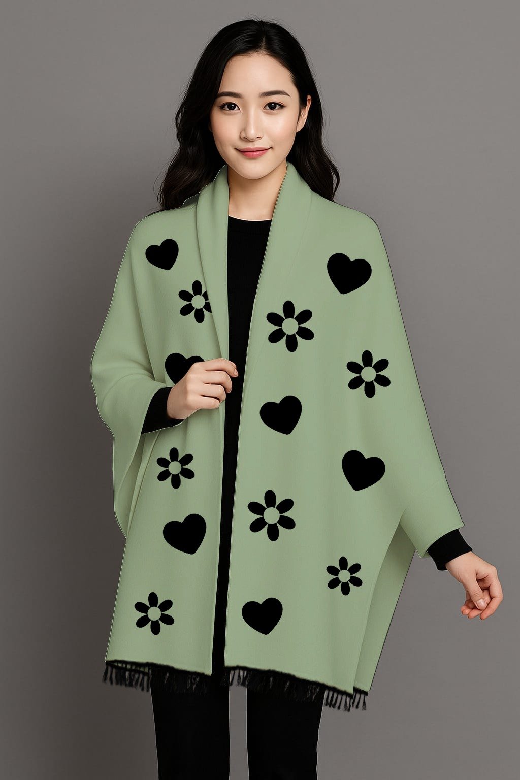 Women fleece shawls ready to wear