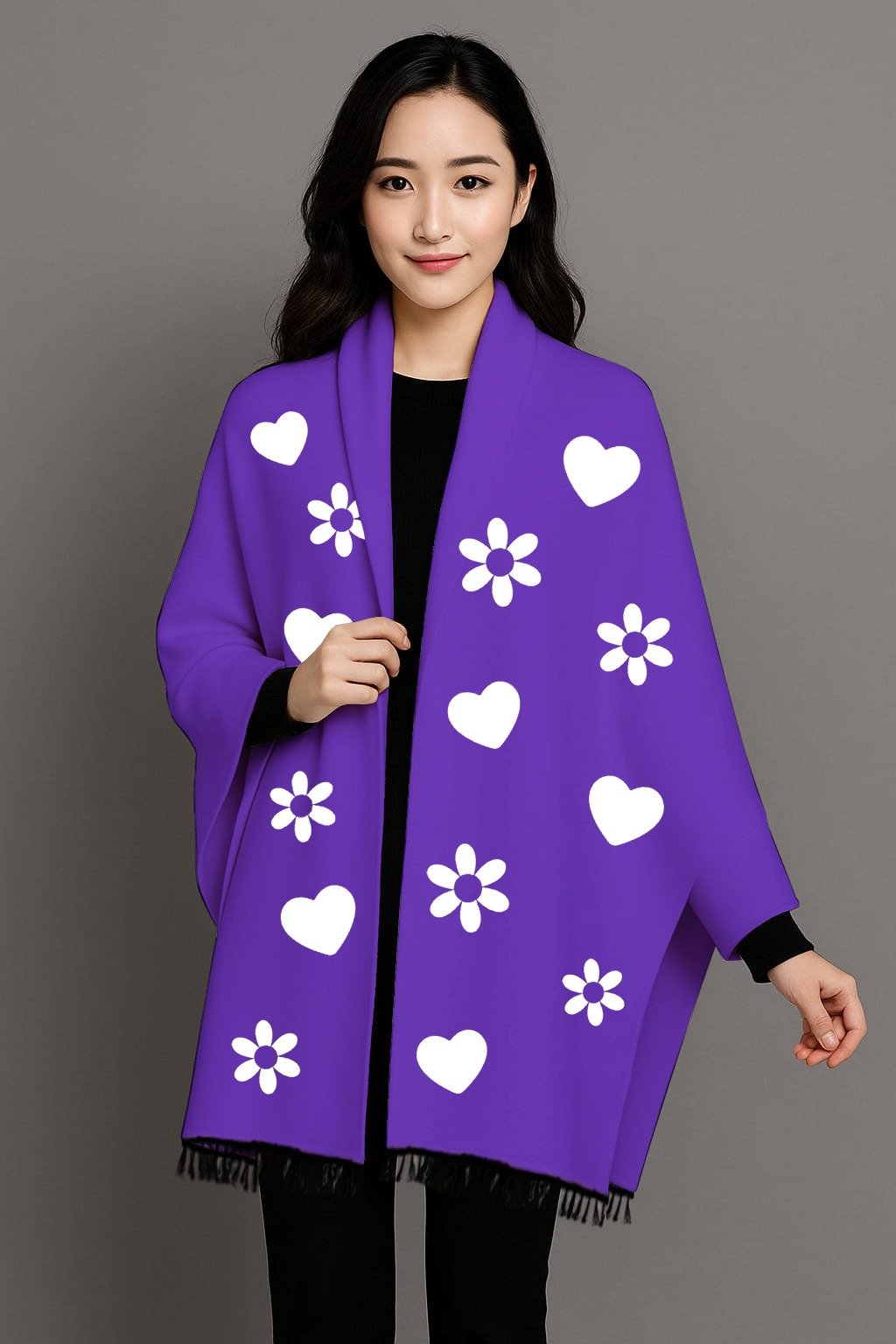 Women fleece shawls ready to wear