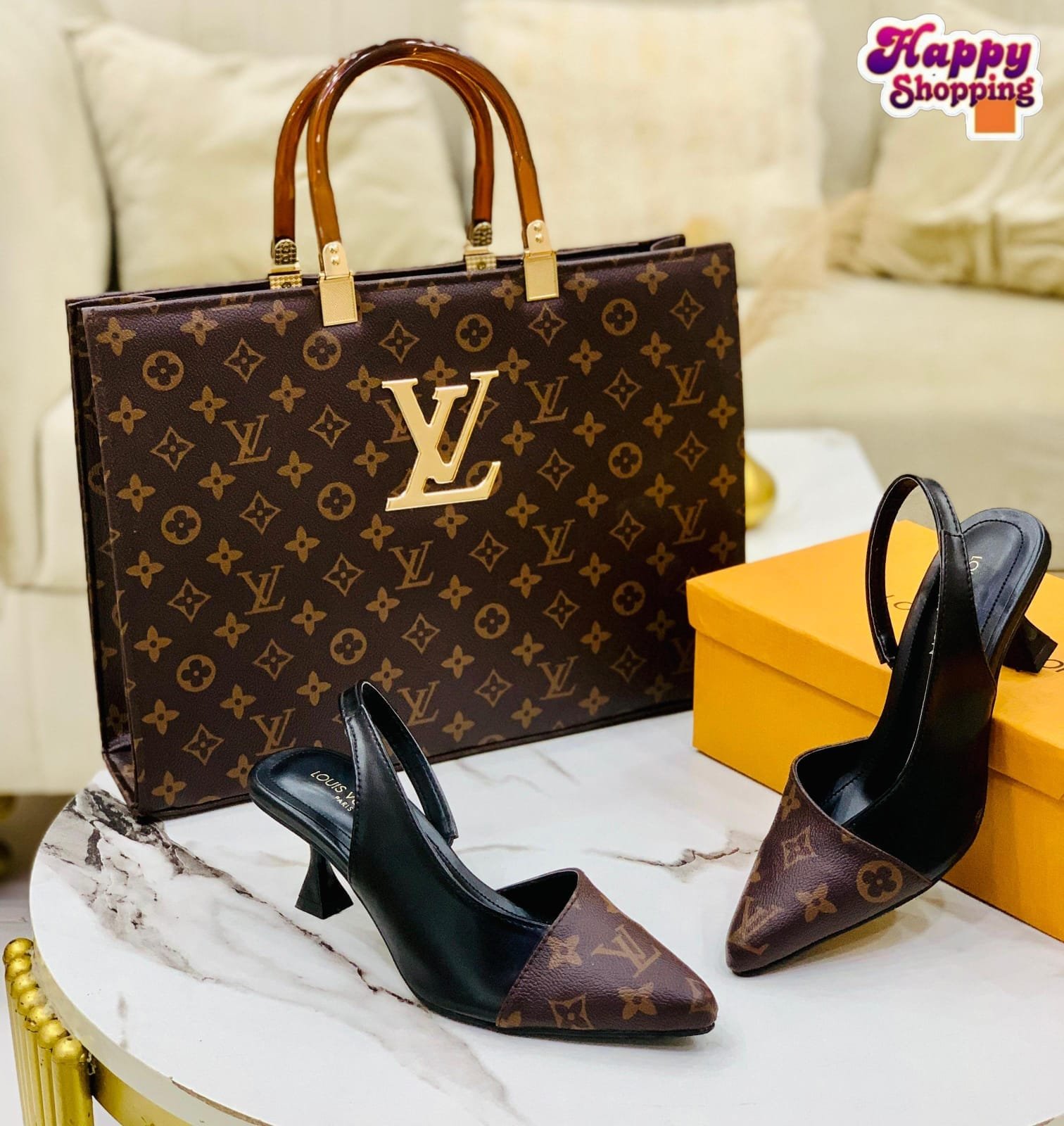 Louis Vuitton LV Slingback Heel 👠 + Louis Vuitton LV Hand Bag 👜*_