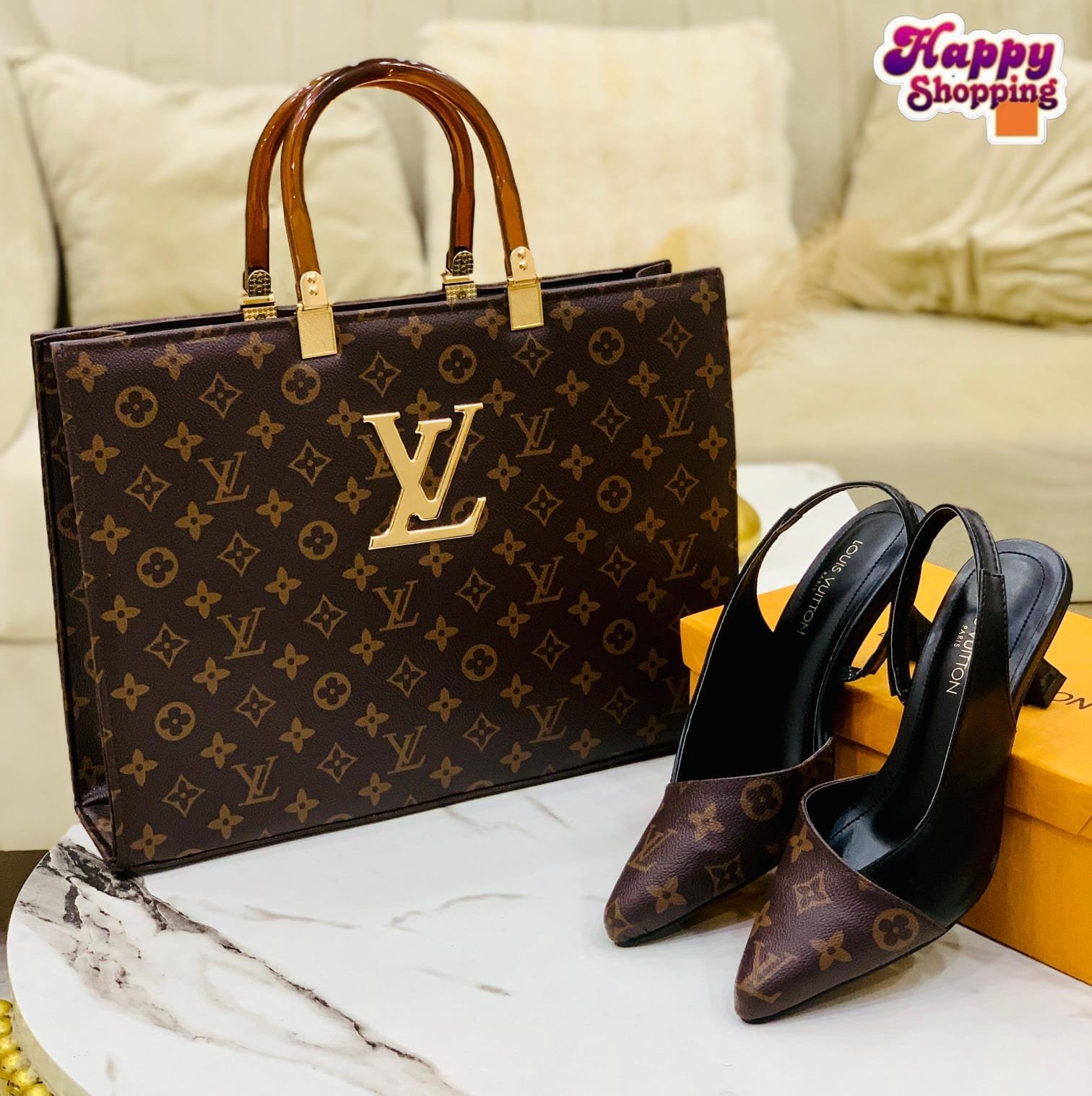 Louis Vuitton LV Slingback Heel 👠 + Louis Vuitton LV Hand Bag 👜*_