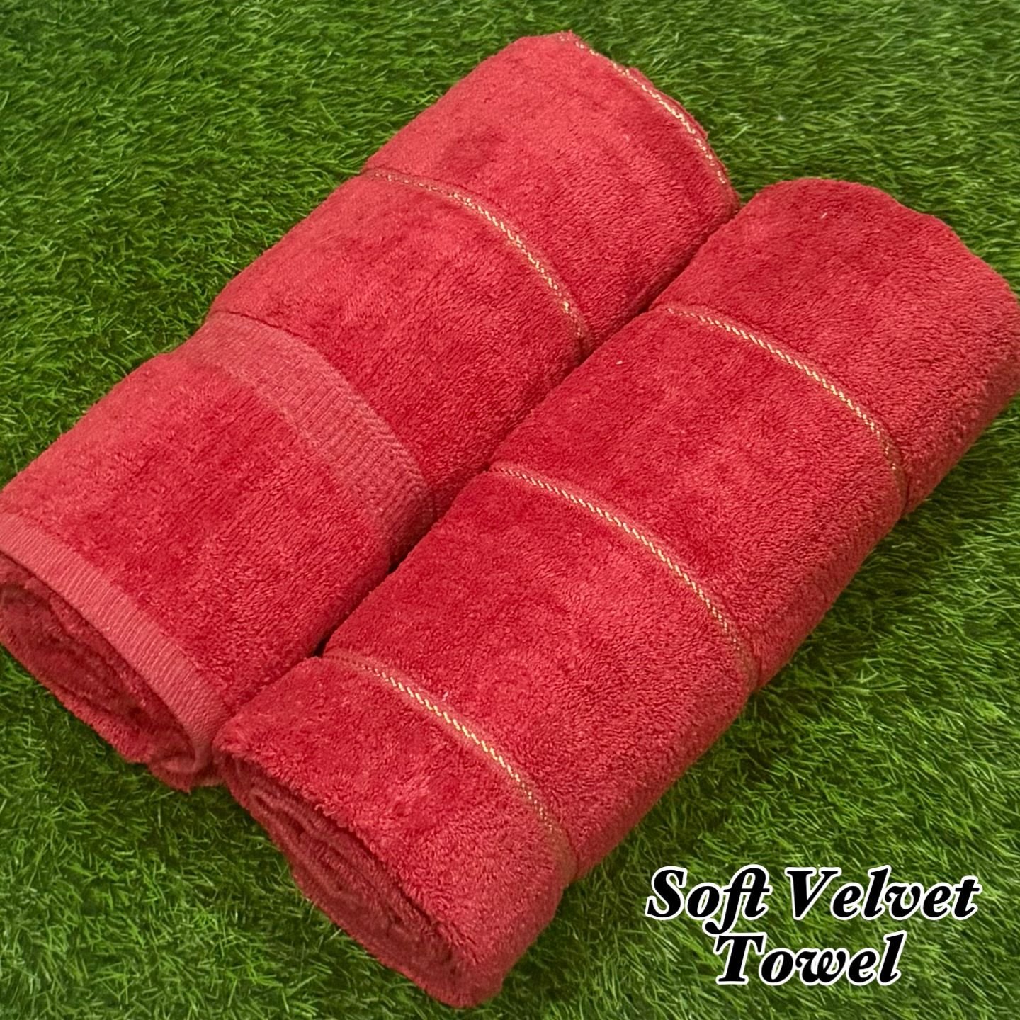 2Pc Soft Velvet Towel