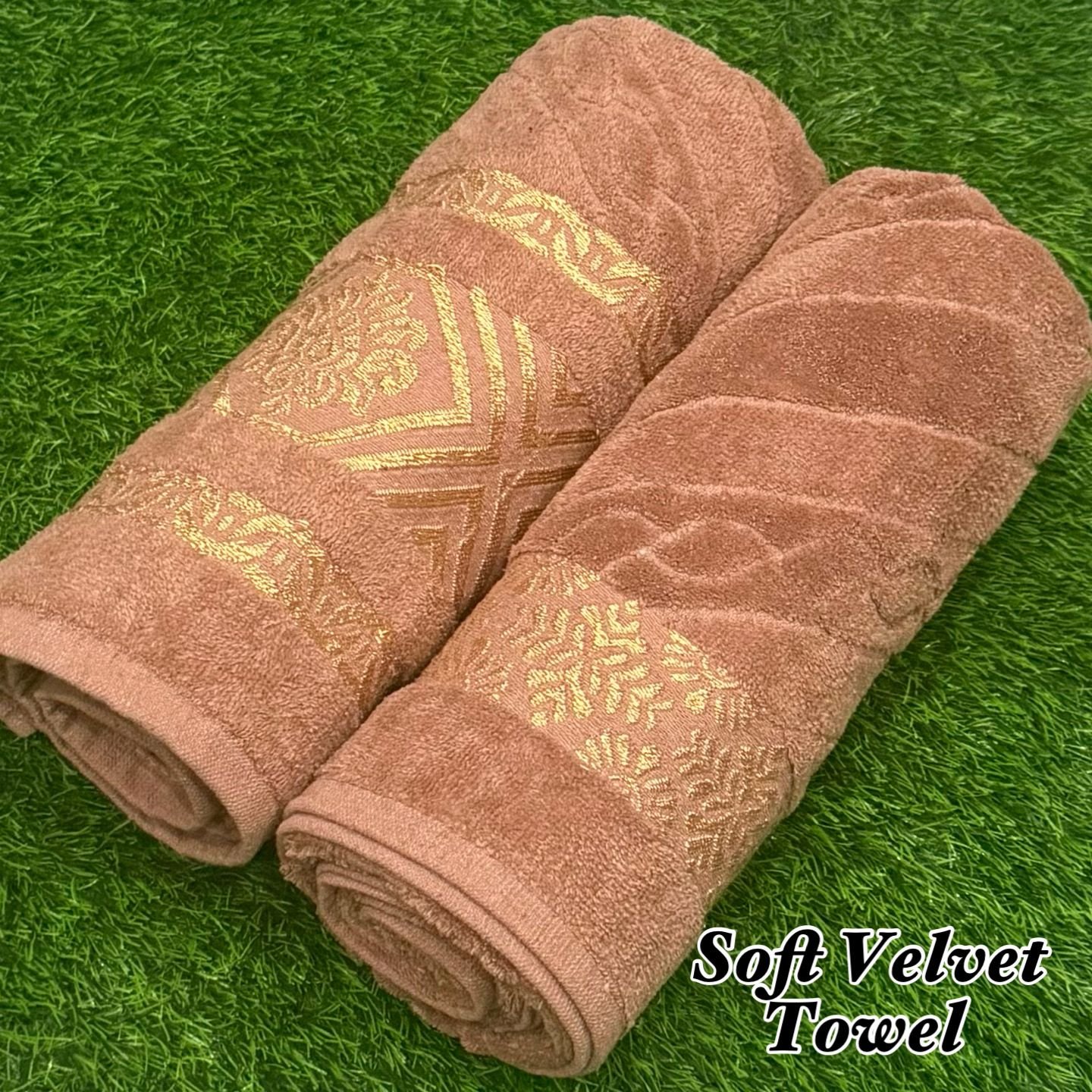 2Pc Soft Velvet Towel