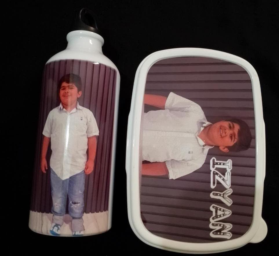 Customized Lunch Box n Customized Bottle (650ml)*