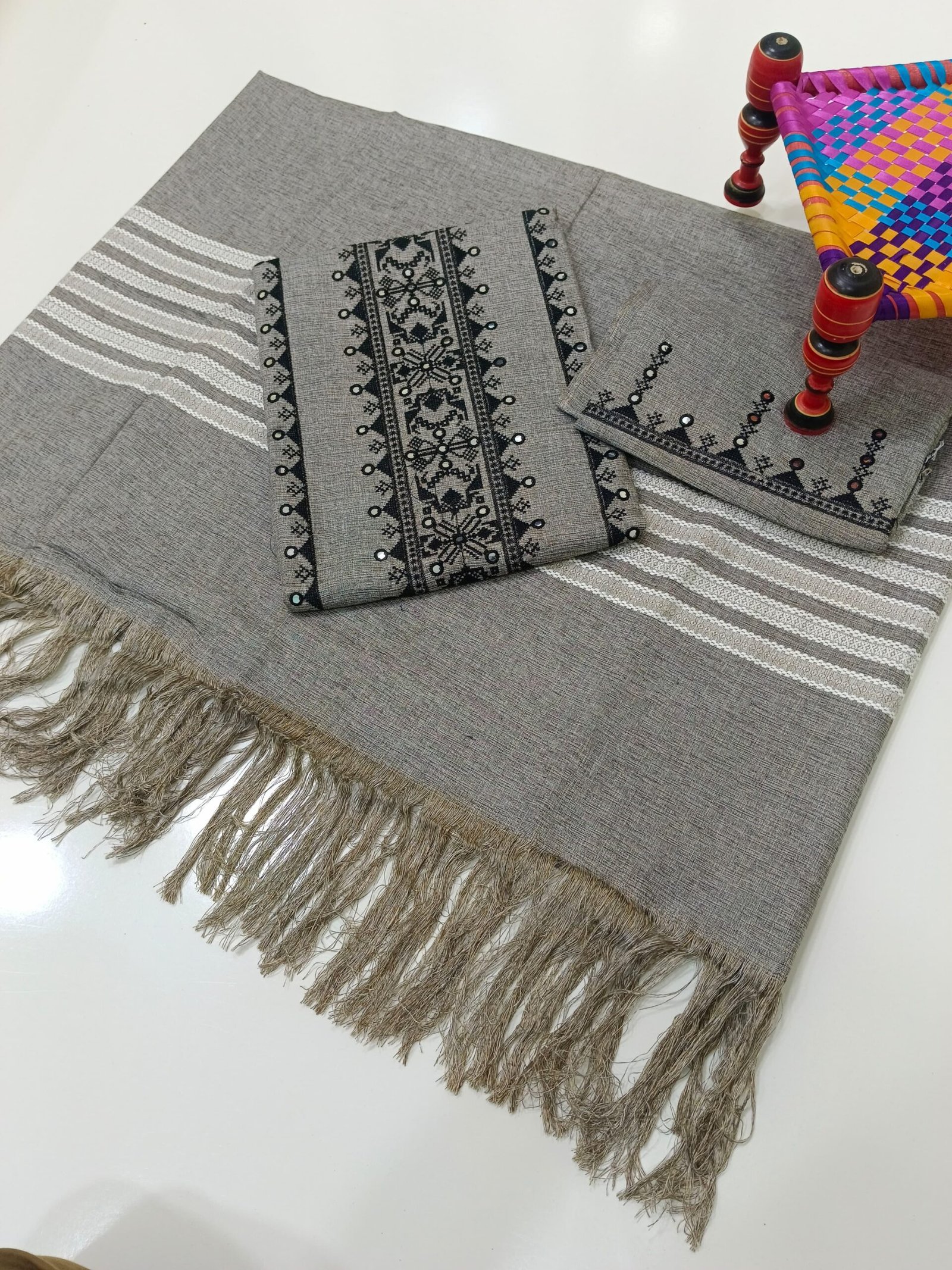 Sussi Sequence Embroidery Work 3 Pc Dresses Along with Shawl Dupatta*