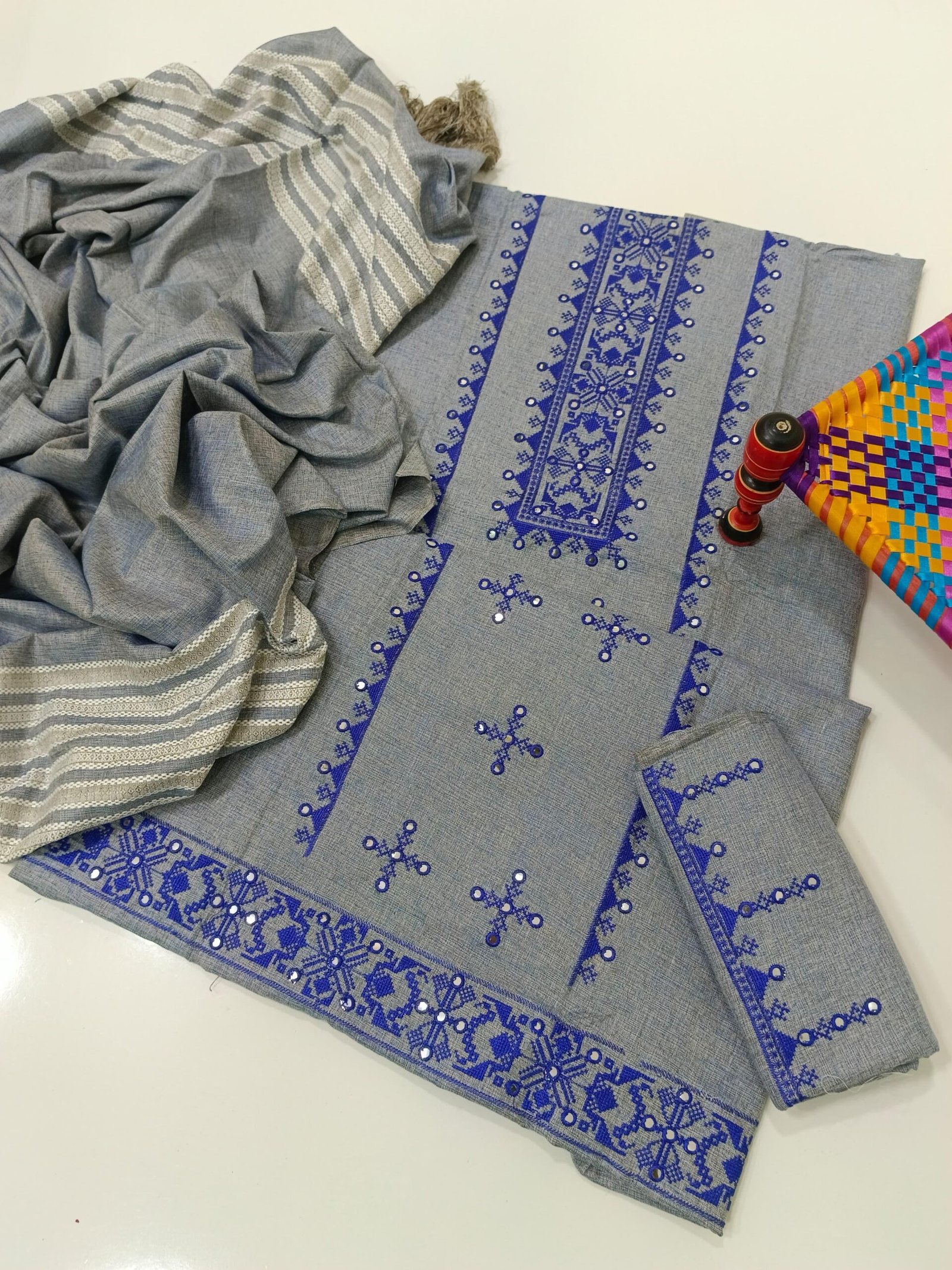 Sussi Sequence Embroidery Work 3 Pc Dresses Along with Shawl Dupatta*