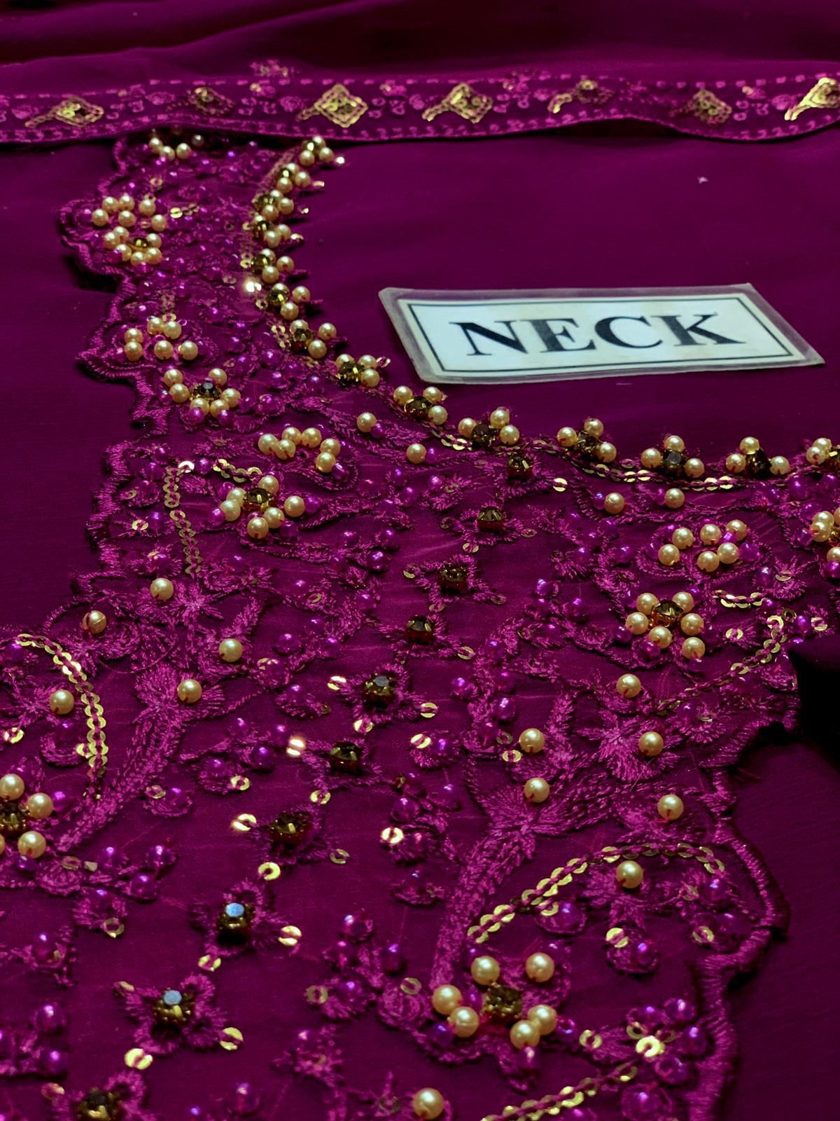 FABRIC CHIFFON Suit With MALAI Trouser