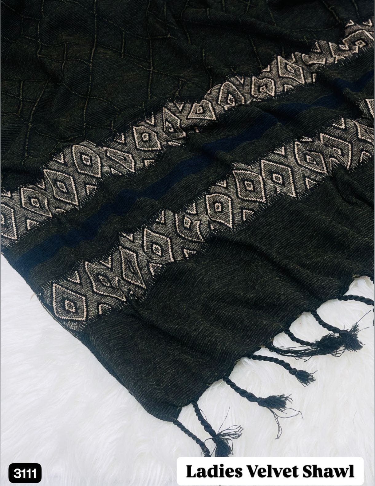 Ladies Shawl 2025* Premium velvet 💯wool shawl