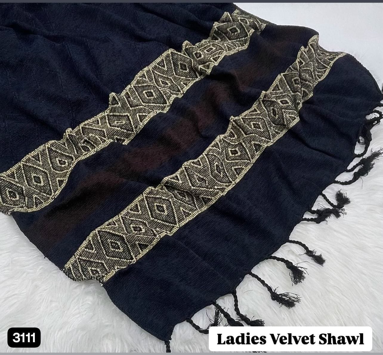 Ladies Shawl 2025* Premium velvet 💯wool shawl