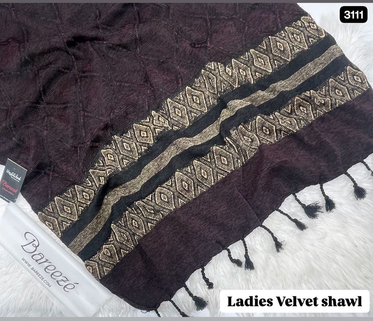 Ladies Shawl 2025* Premium velvet 💯wool shawl