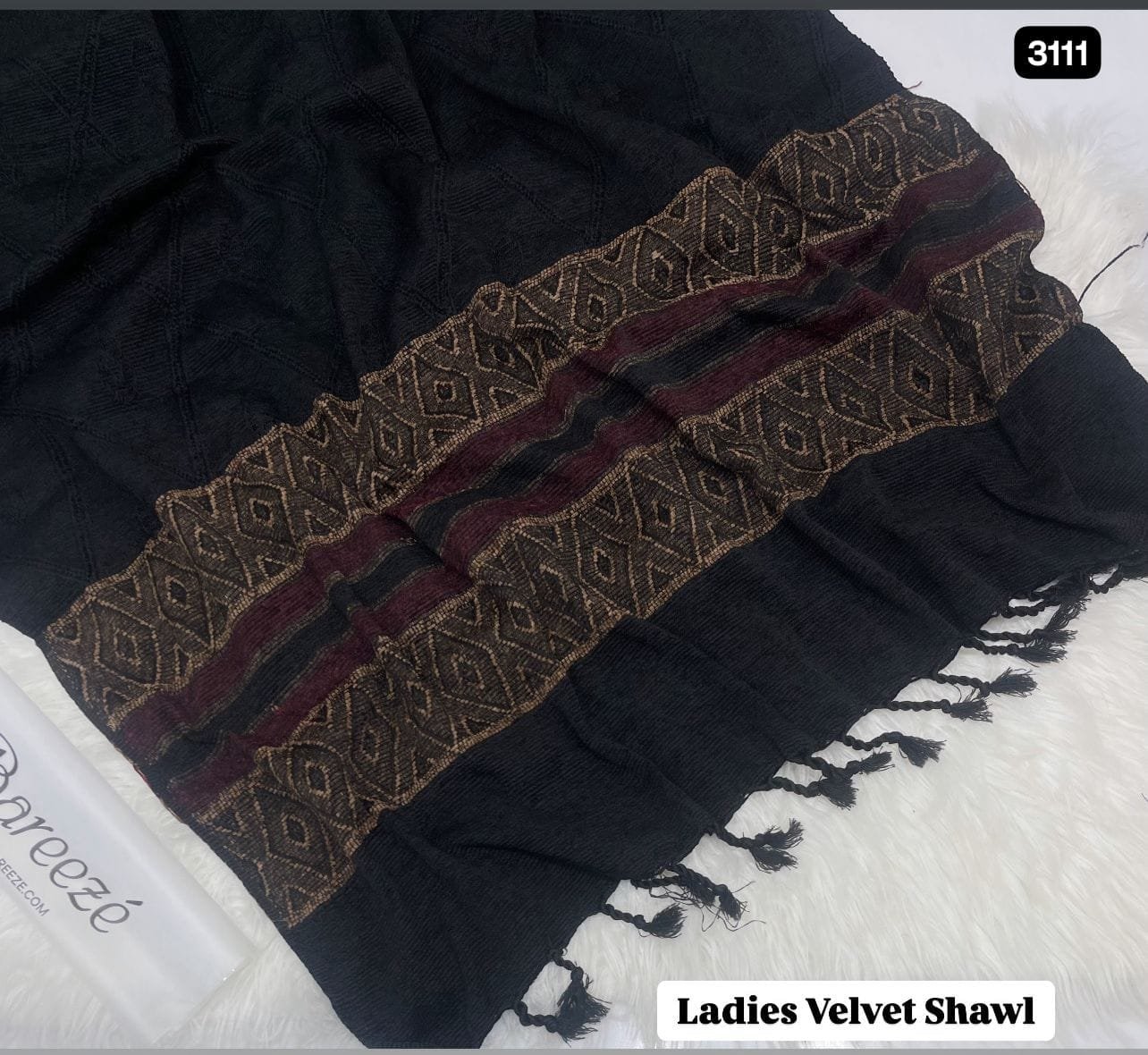 Ladies Shawl 2025* Premium velvet 💯wool shawl