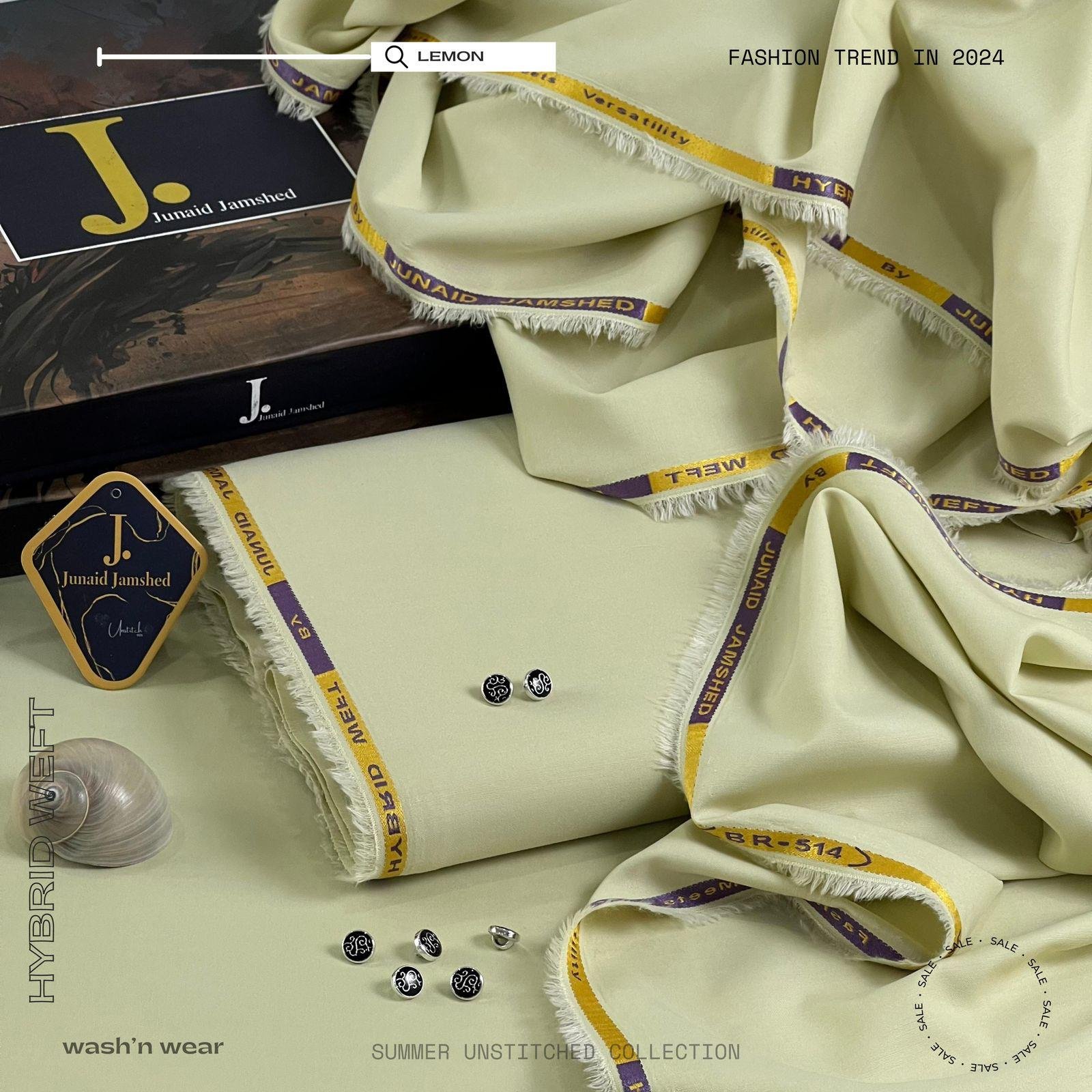 `J• Men’s Suitings Presents` Classical Eastern Apparels `Tropical WASH’N WEAR FABRIC`