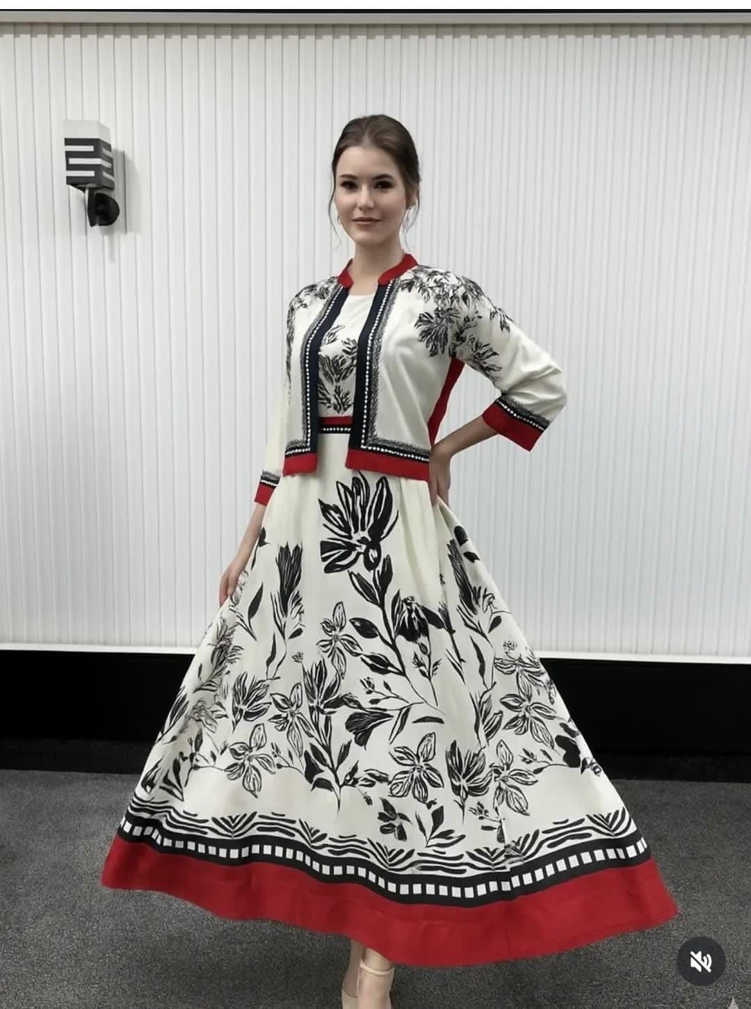 LULUSAR PRINTED FROCK AND KOTI 2 PEACE DRESS 🥰😍