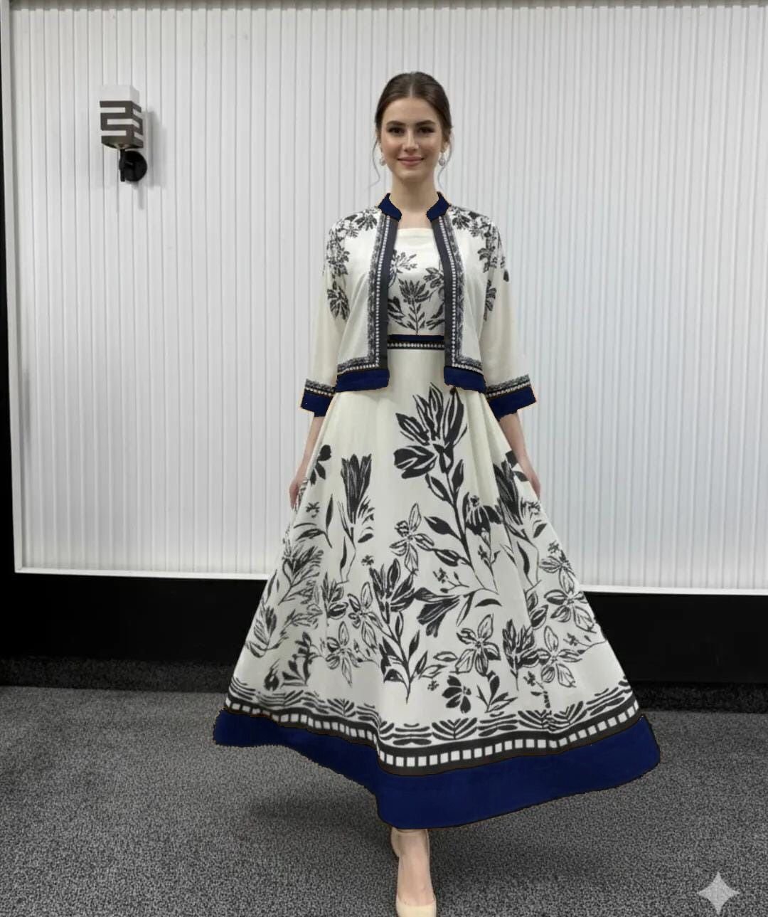 LULUSAR PRINTED FROCK AND KOTI 2 PEACE DRESS 🥰😍