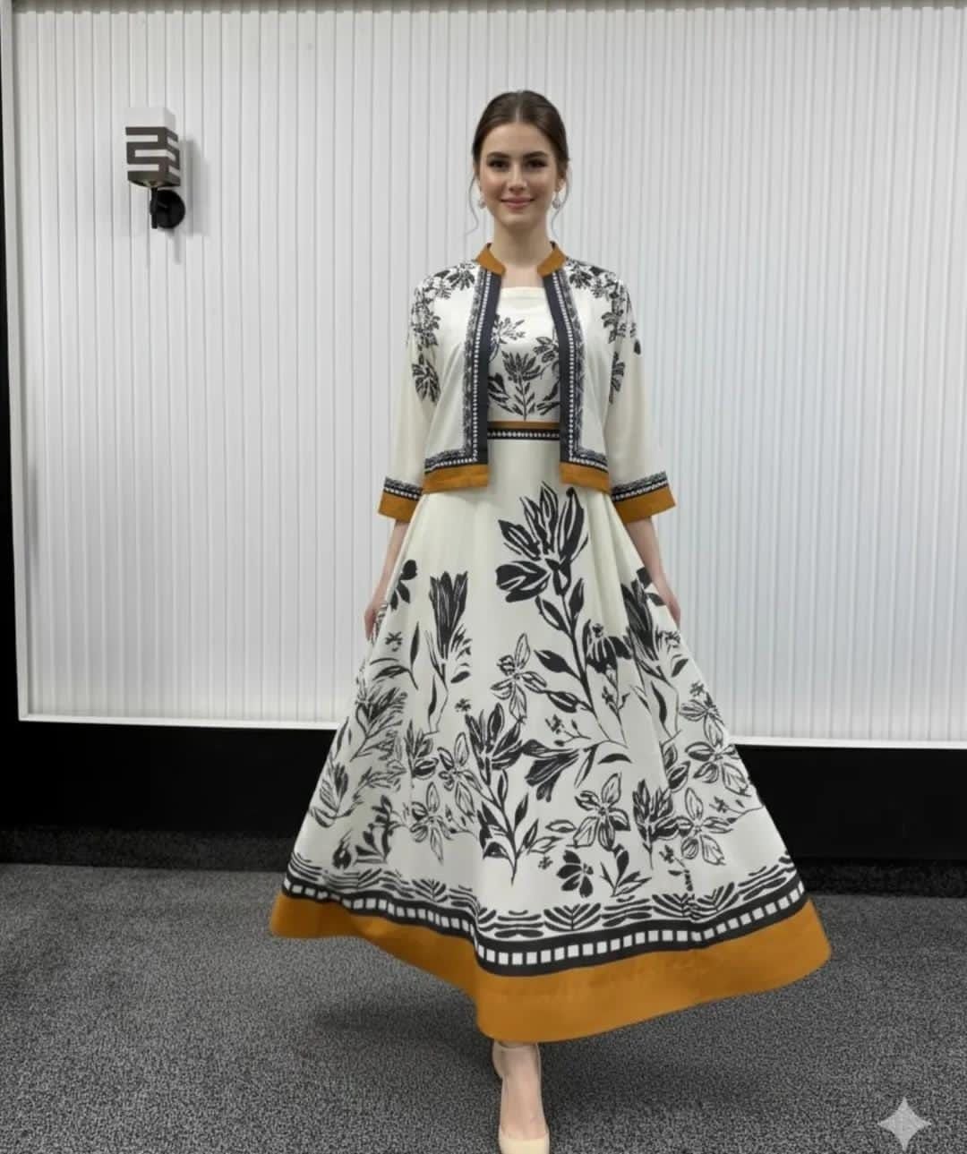 LULUSAR PRINTED FROCK AND KOTI 2 PEACE DRESS 🥰😍