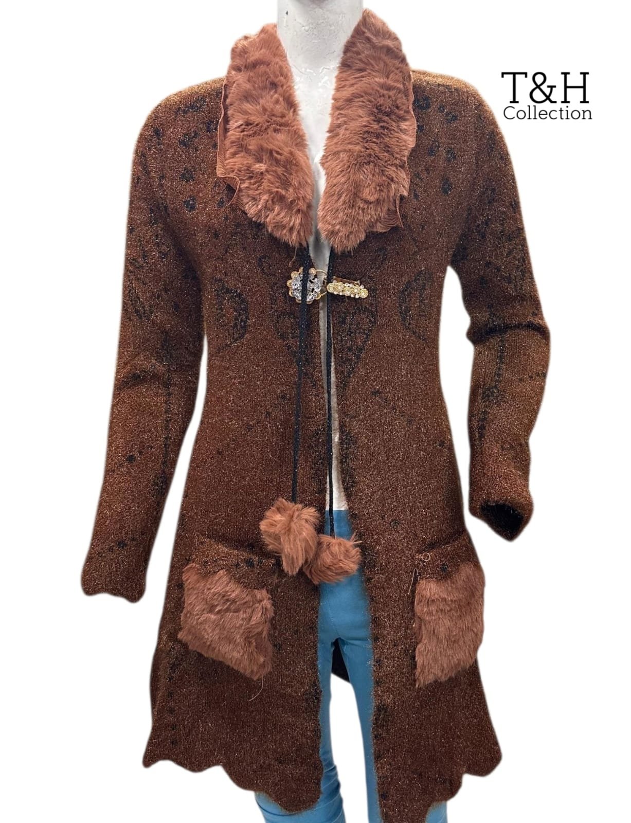 3.p long Cardigan Stuff china wool