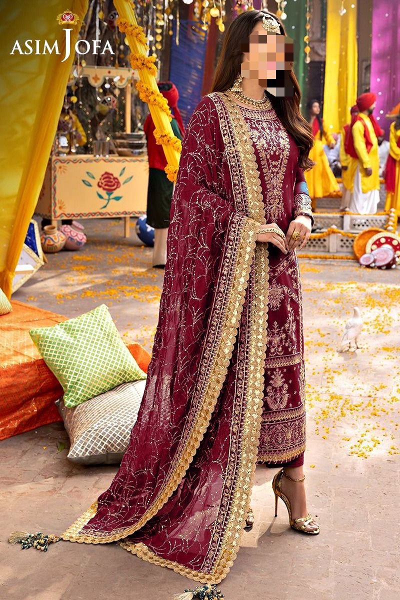 FABRIC CHIFFON Suit With MALAI Trouser