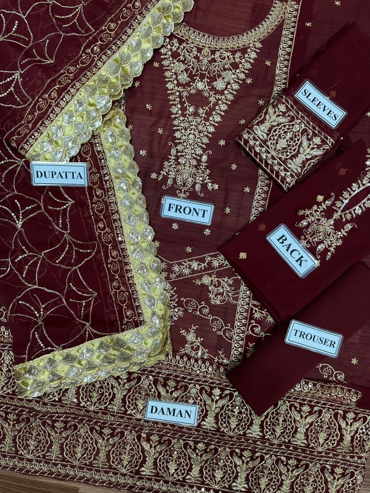 FABRIC CHIFFON Suit With MALAI Trouser