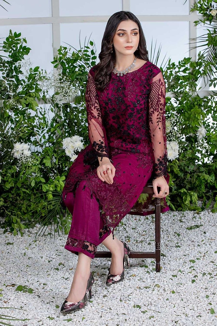 AZURE EMBROIDERY 2piece collection* *Kameez & Trouser*