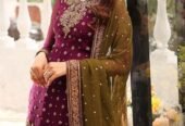 FABRIC CHIFFON Suit With SATIN SILK Trouser