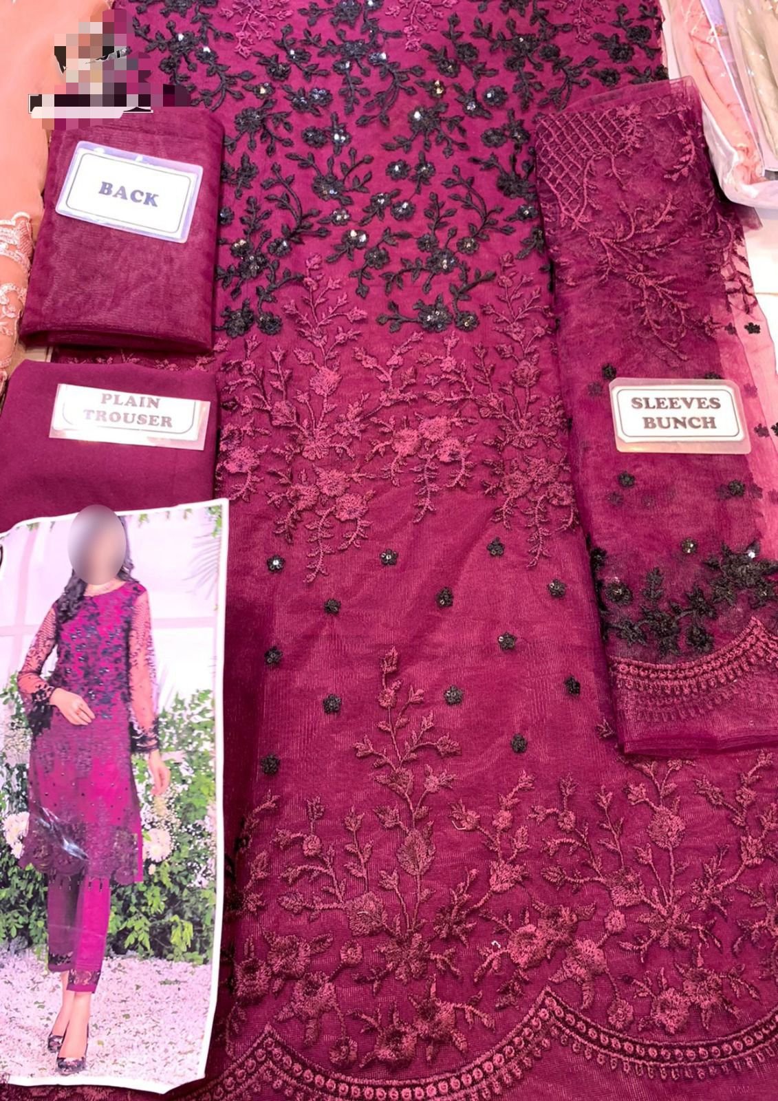 AZURE EMBROIDERY 2piece collection* *Kameez & Trouser*