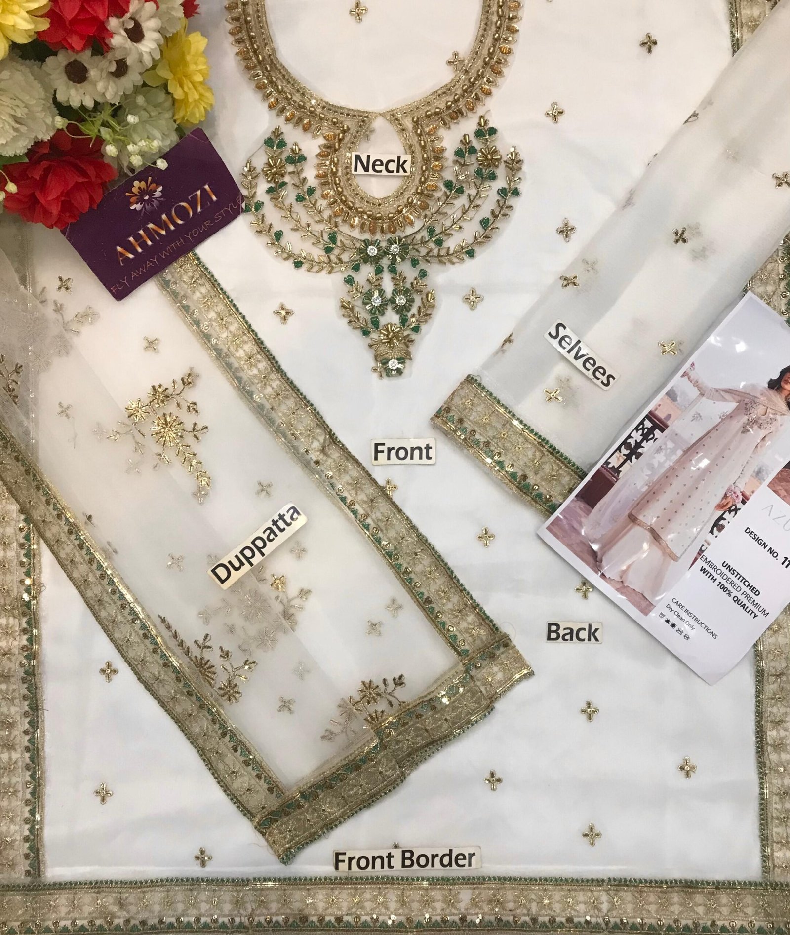 Presenting Azure Chiffon Embroidered Unstitched Collection