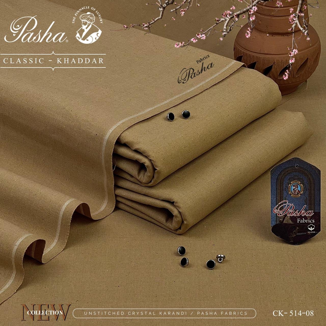 Fabric Type: Unstitched Classic Khaddar (Heavyweight – Evening Wear)