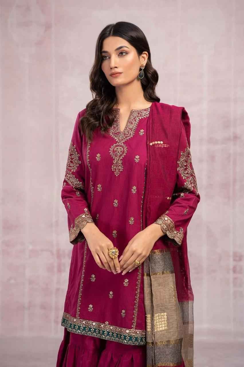 Maria b MOST DEMANDING EDITION* *03PCS UNSTITCHED SUIT*