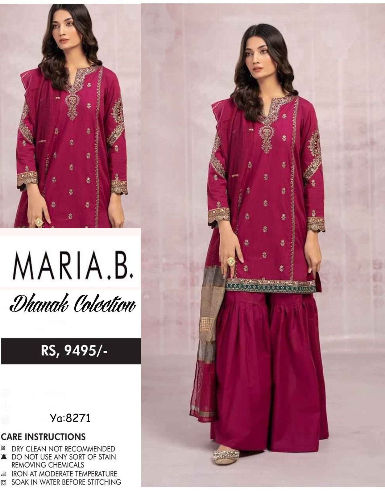 Maria b MOST DEMANDING EDITION* *03PCS UNSTITCHED SUIT*