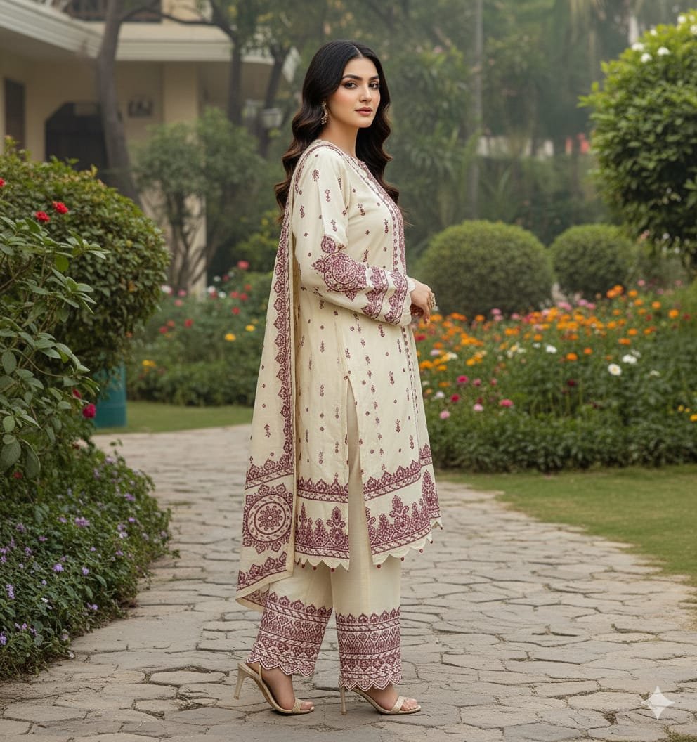 _WiNTER’s COLLECTION DHANAK 2025_ *_”Aneela’s 3pcs”_*