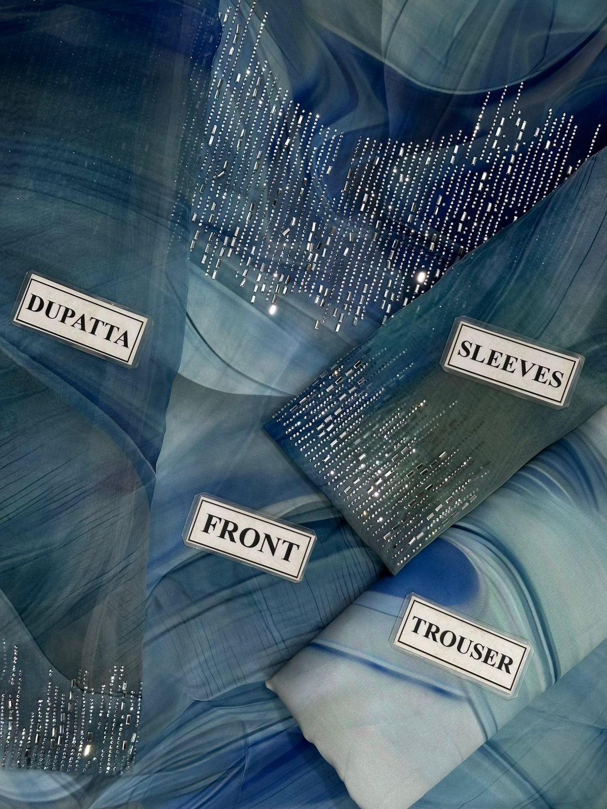 FABRIC ORGANZA Suit With SWISS LAWN Trouser