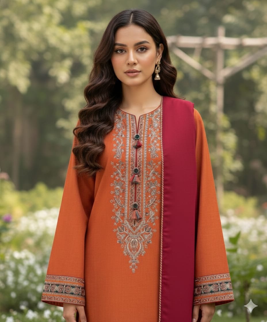 _WiNTER’s COLLECTION DHANAK 2025_ *_”Jazmin 3pcs”_*