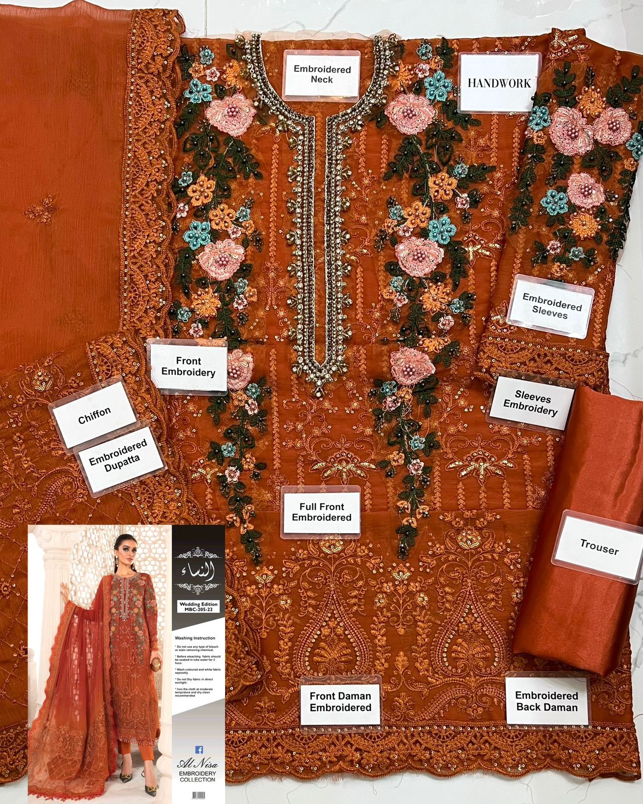 Fabric Details : Chiffon , Malai & Satin Silk☆