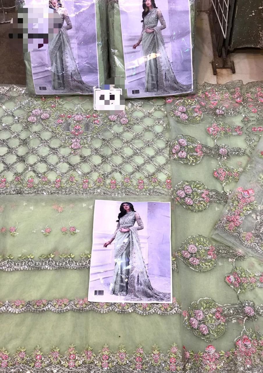 Full Saree On NET With SATIN SILK Trouser