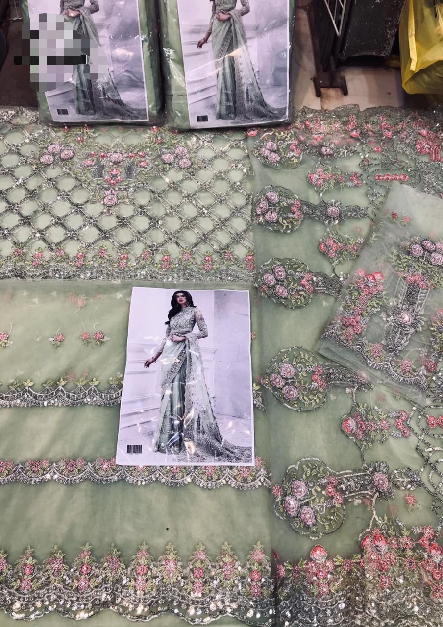 Full Saree On NET With SATIN SILK Trouser