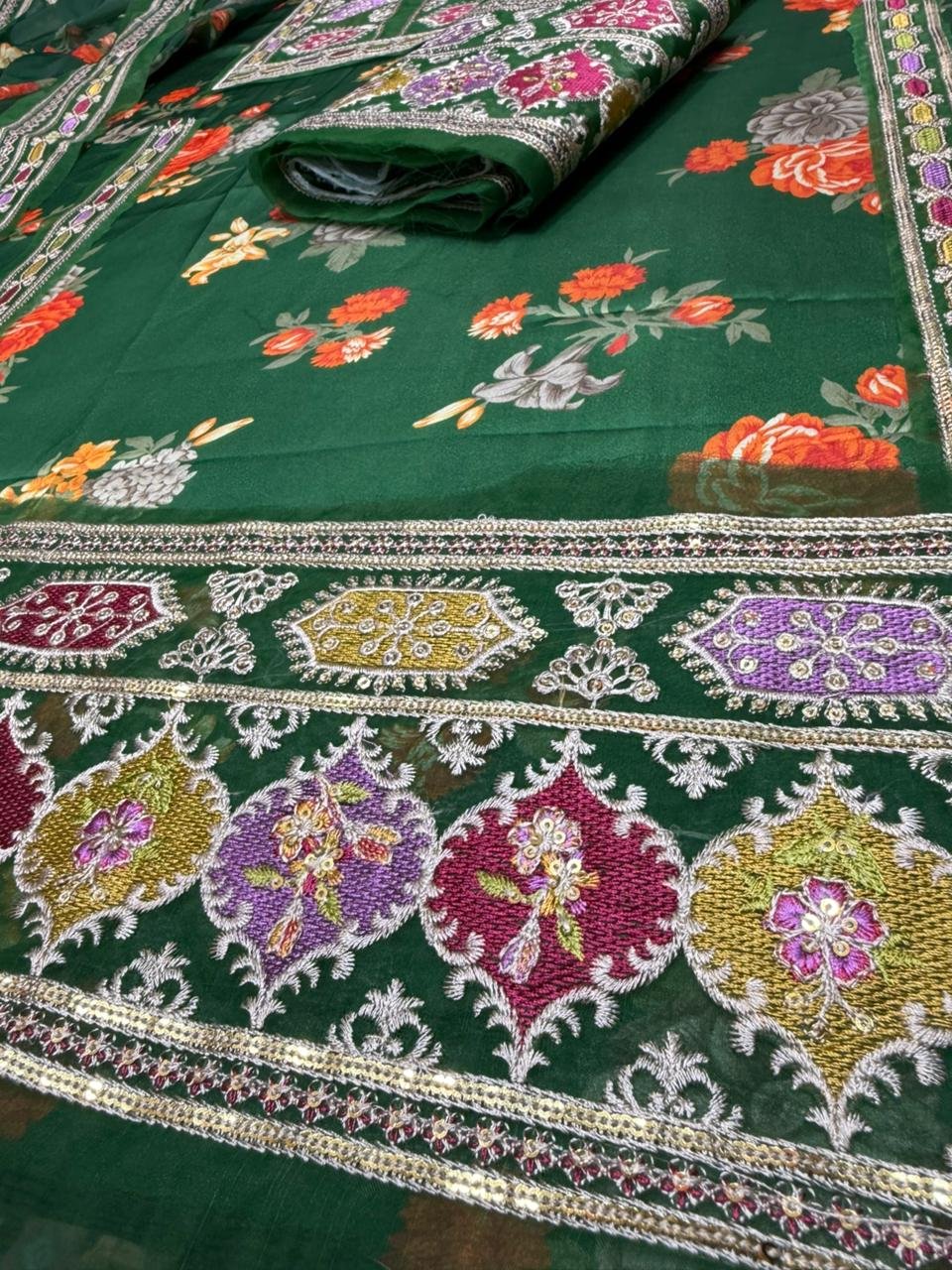 Aneelas Collection* Unstitched 03 suit