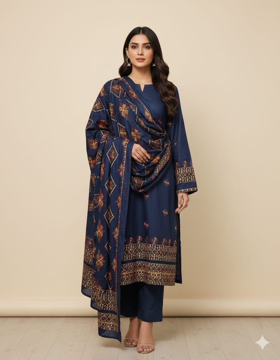 _WiNTER’s COLLECTION DHANAK 2025_ *_”Bareeze 3pcs”_*