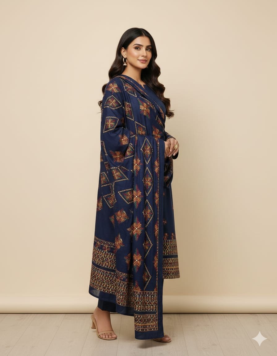 _WiNTER’s COLLECTION DHANAK 2025_ *_”Bareeze 3pcs”_*