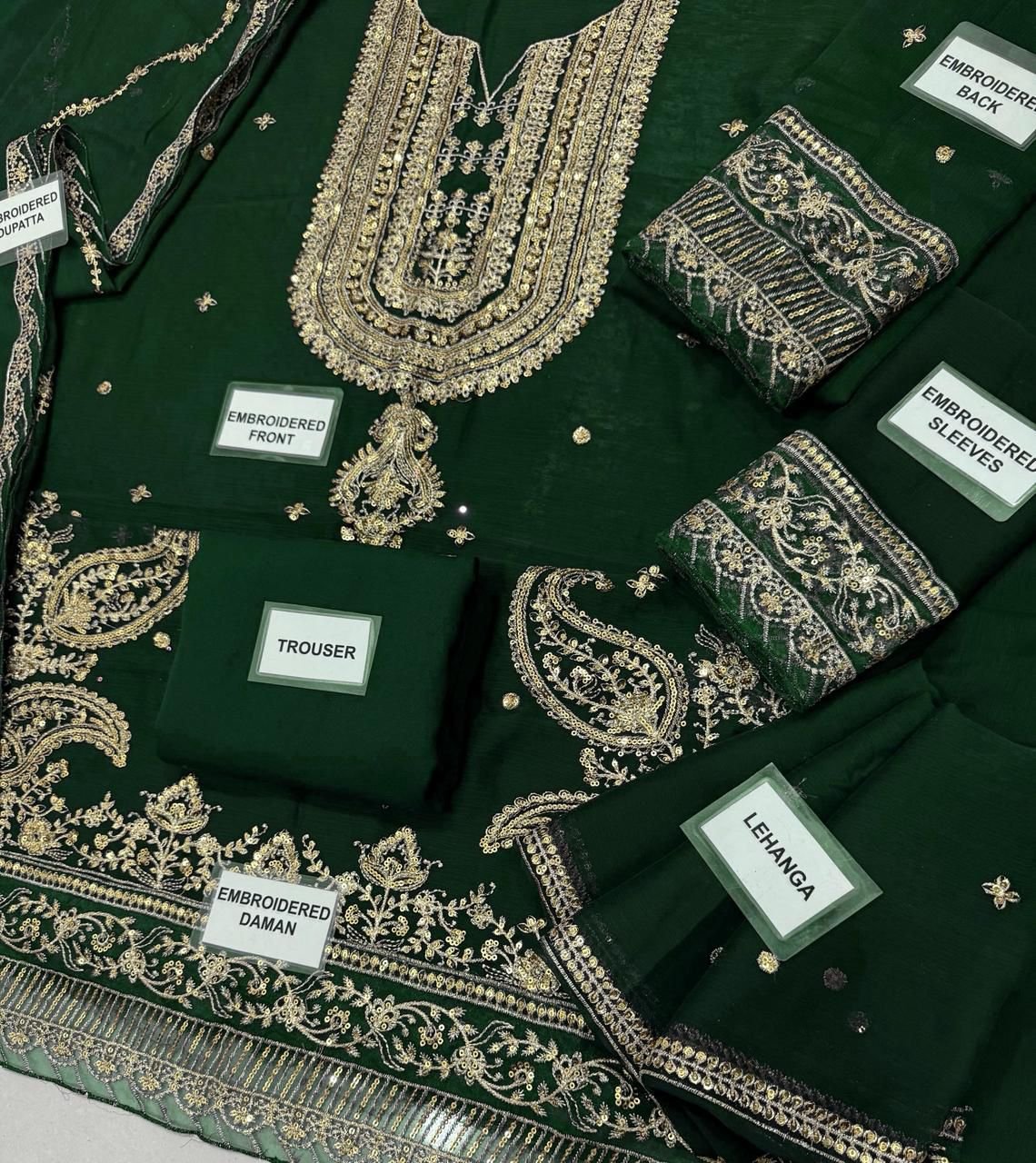 Fabric :*Chiffon & MALAI with GHARARA