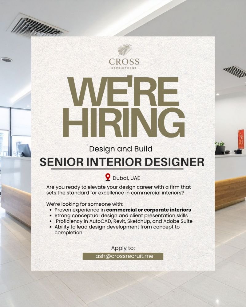 Senior Interior Designer Job In UAE