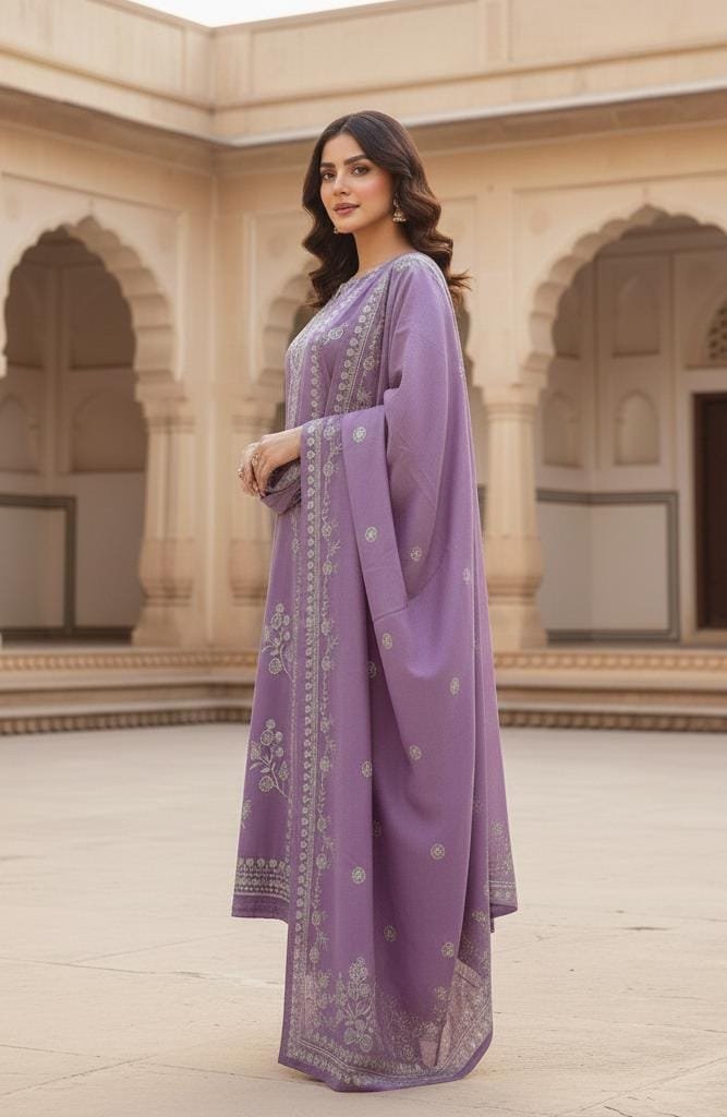 Bareeze 3pcs”_* _WiNTER’s COLLECTION DHANAK 2025_