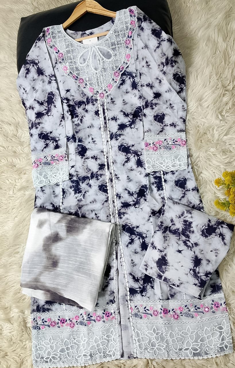 FULLY TRENDING LONG LENGTH ARTICLE KHADDAR PRINTED/ EMBROIDERY 3PC COLLECTION😇*